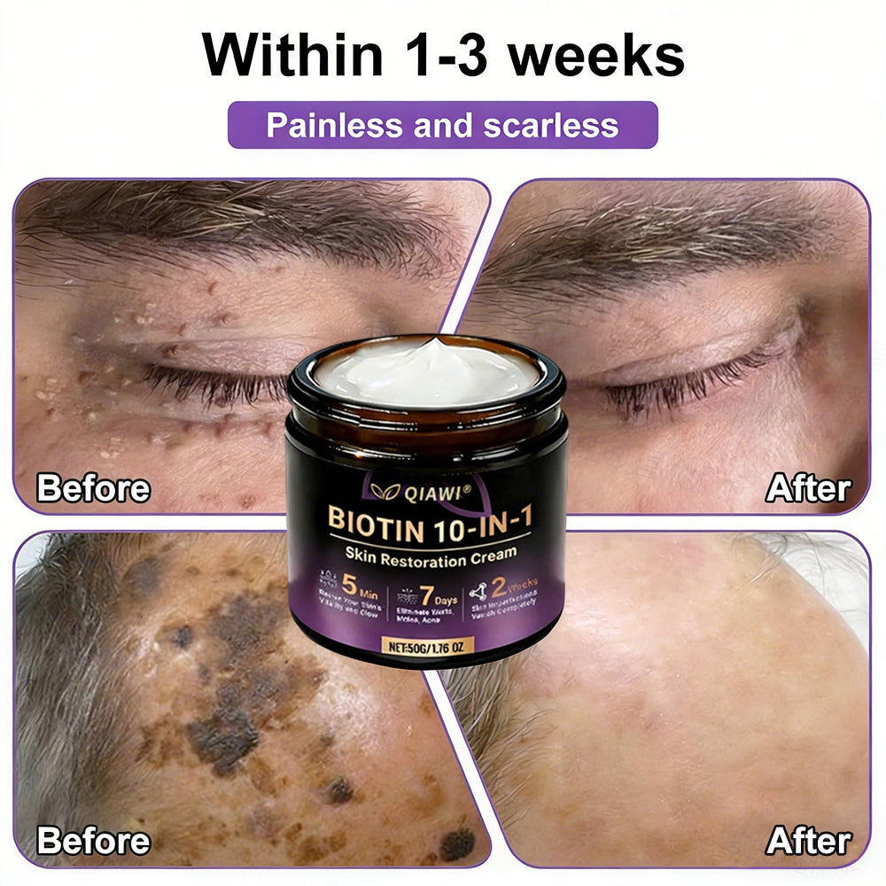 Made and Shipped from USA 🍁 QIAWI® Biotin 10-in-1 Skin Restoration Cream – Last Day Promotion: 75% OFF