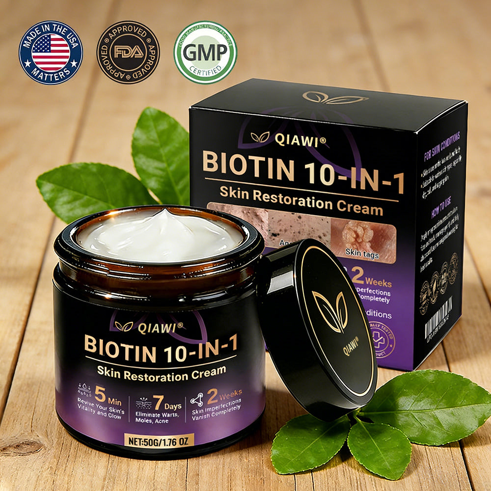 Made and Shipped from USA 🍁 QIAWI® Biotin 10-in-1 Skin Restoration Cream – Last Day Promotion: 75% OFF