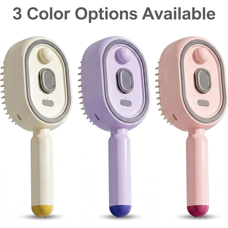 5 in 1 Rechargeable Hair Straightener Brush with Detangling Comb