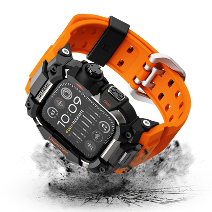 Shield Protect Case Band for Apple Watch Men,Military Grade Shockproof Bumper Cover for iWatch Tactical Band