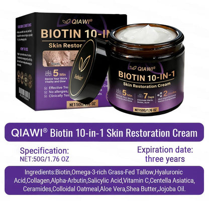 Made and Shipped from USA 🍁 QIAWI® Biotin 10-in-1 Skin Restoration Cream – Last Day Promotion: 75% OFF