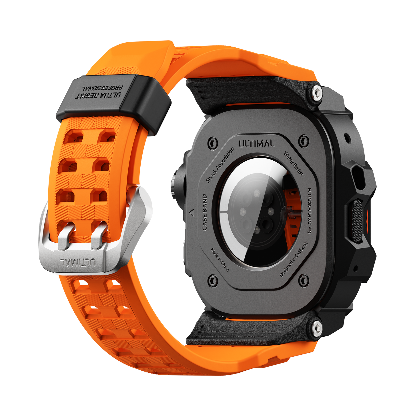 Shield Protect Case Band for Apple Watch Men,Military Grade Shockproof Bumper Cover for iWatch Tactical Band