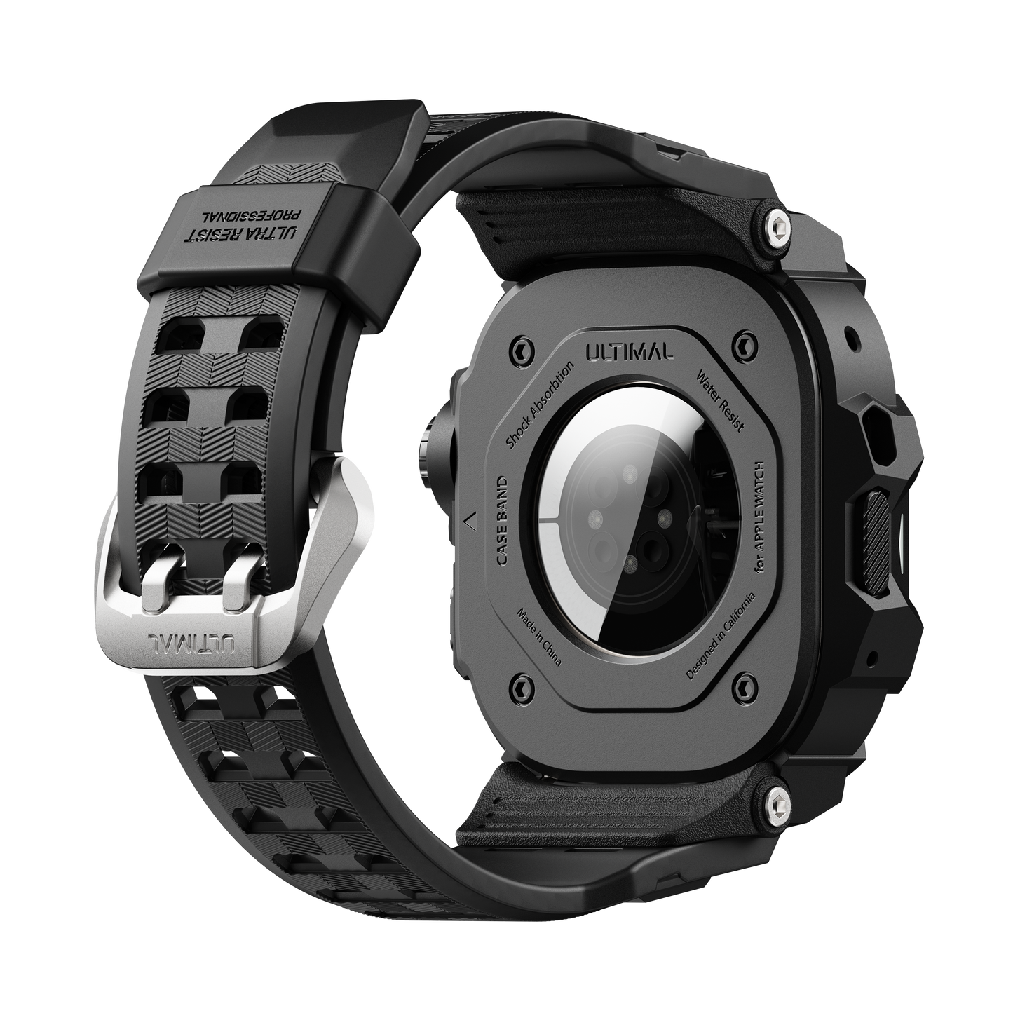 Shield Protect Case Band for Apple Watch Men,Military Grade Shockproof Bumper Cover for iWatch Tactical Band
