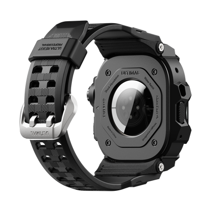 Shield Protect Case Band for Apple Watch Men,Military Grade Shockproof Bumper Cover for iWatch Tactical Band