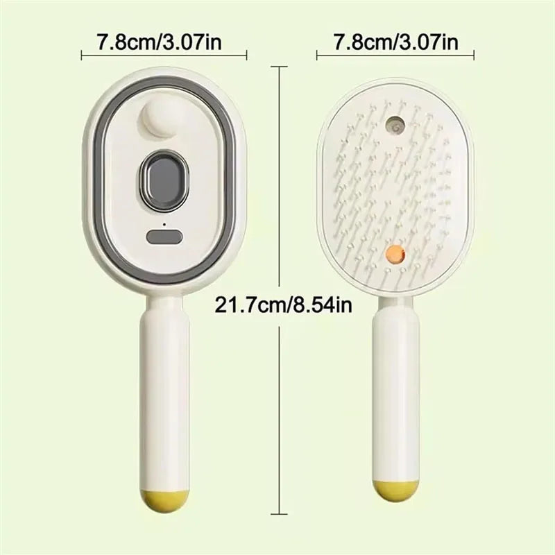 5 in 1 Rechargeable Hair Straightener Brush with Detangling Comb