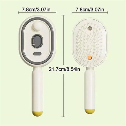 5 in 1 Rechargeable Hair Straightener Brush with Detangling Comb