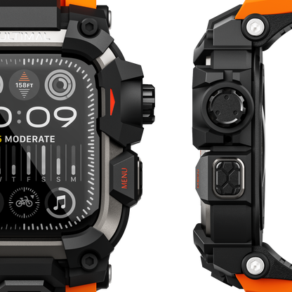 Shield Protect Case Band for Apple Watch Men,Military Grade Shockproof Bumper Cover for iWatch Tactical Band