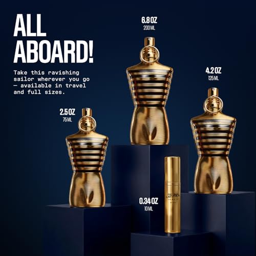 Jean Paul Gaultier Le Male Elixir Parfum - Long Lasting Woody Aromatic Cologne for Men with Lavender, Tonka Bean & Warm Amber - Luxury Elixir Parfum