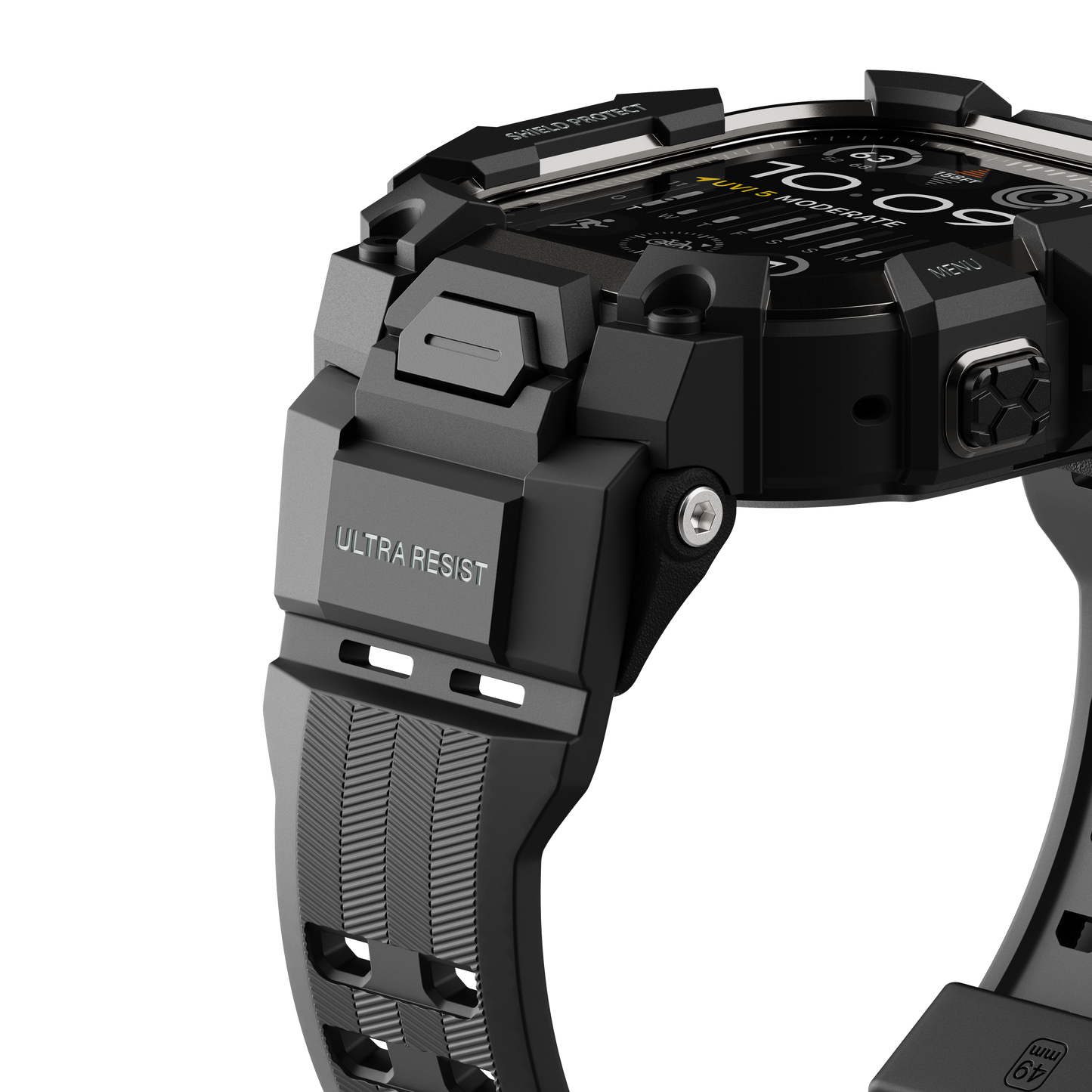 Shield Protect Case Band for Apple Watch Men,Military Grade Shockproof Bumper Cover for iWatch Tactical Band