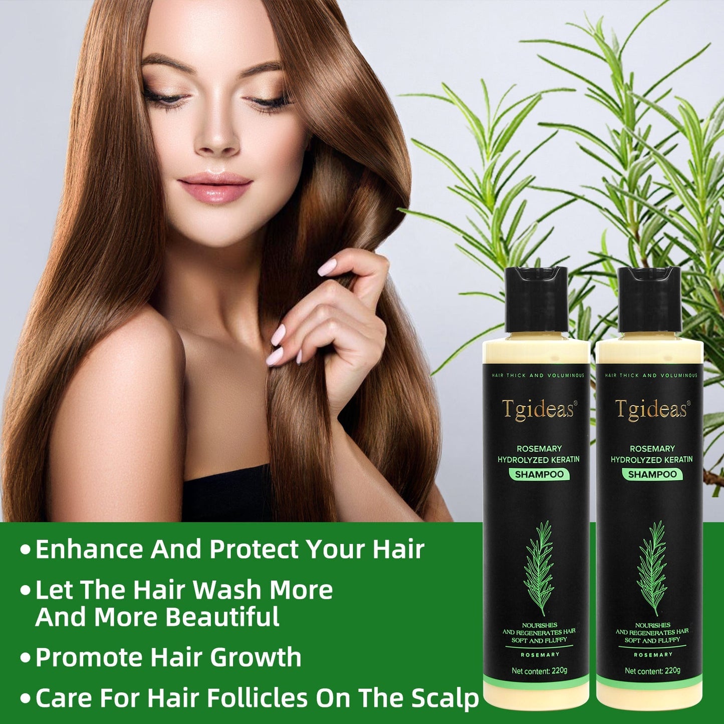 Tgideas® Rosemary Shampoo | Hair Growth & Scalp Treatment