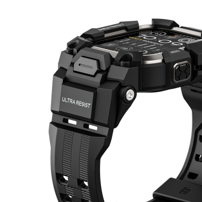 Shield Protect Case Band for Apple Watch Men,Military Grade Shockproof Bumper Cover for iWatch Tactical Band