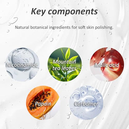 Triple Enzyme Green Tea Exfoliating Aqua Peel Gel, Deep Pore Face Exfoliant, Gentle Facial Exfoliator, Dead Skin Remover, Natural Cellulose for Peeling, Reveal All-New Skin(100ml)