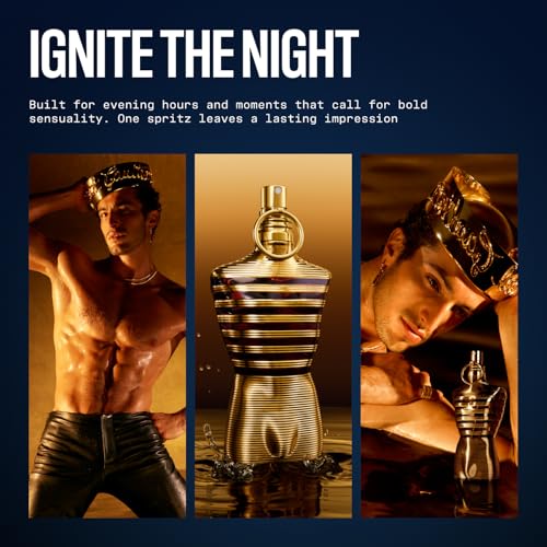 Jean Paul Gaultier Le Male Elixir Parfum - Long Lasting Woody Aromatic Cologne for Men with Lavender, Tonka Bean & Warm Amber - Luxury Elixir Parfum