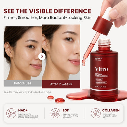 [medicube] NAD+ EGF Firming Serum | NAD+, EGF, Collagen Extract, Anti-aging, Plumping, Radiance Boosting Serum | Cares for Look of Fine Lines, Skin Elasticity & Firmness For Youthful-looking Skin (30ml)