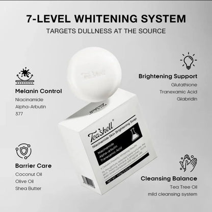 TEASHELL NIACINAMIDE BRIGHTENING SOAP TRANEXAMIC ACID 100G
