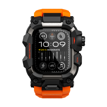 Shield Protect Case Band for Apple Watch Men,Military Grade Shockproof Bumper Cover for iWatch Tactical Band