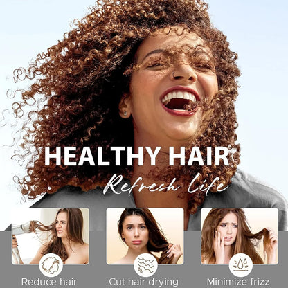 Tgideas Hair Oil Spray - Leave-in Hair Conditioning Oil with Jojoba Oil and Shea Butter -Clear Hair Oil Spray - For Dry Hair, Curly Hair, Detangling, Styling and Moisturizing- for Women & Men 200ml