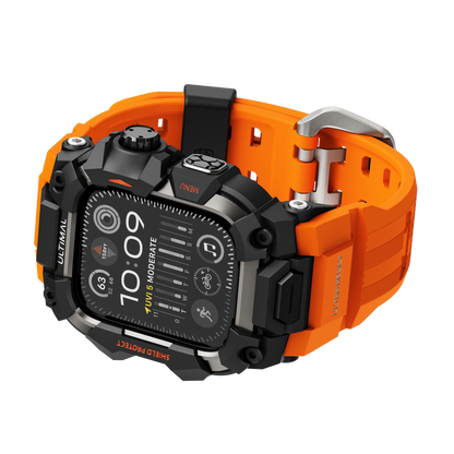 Shield Protect Case Band for Apple Watch Men,Military Grade Shockproof Bumper Cover for iWatch Tactical Band