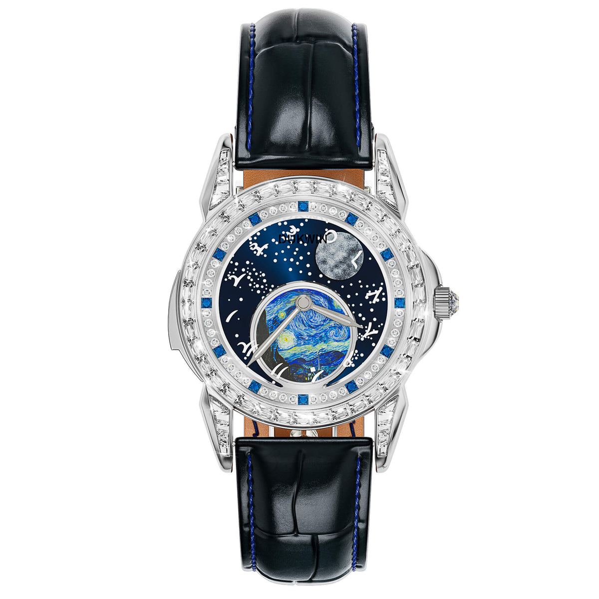 Astral Vortex - Automatic Mechanical Watch for Men l Nebula Moonphase Dial l Bonus Precision Winder Included