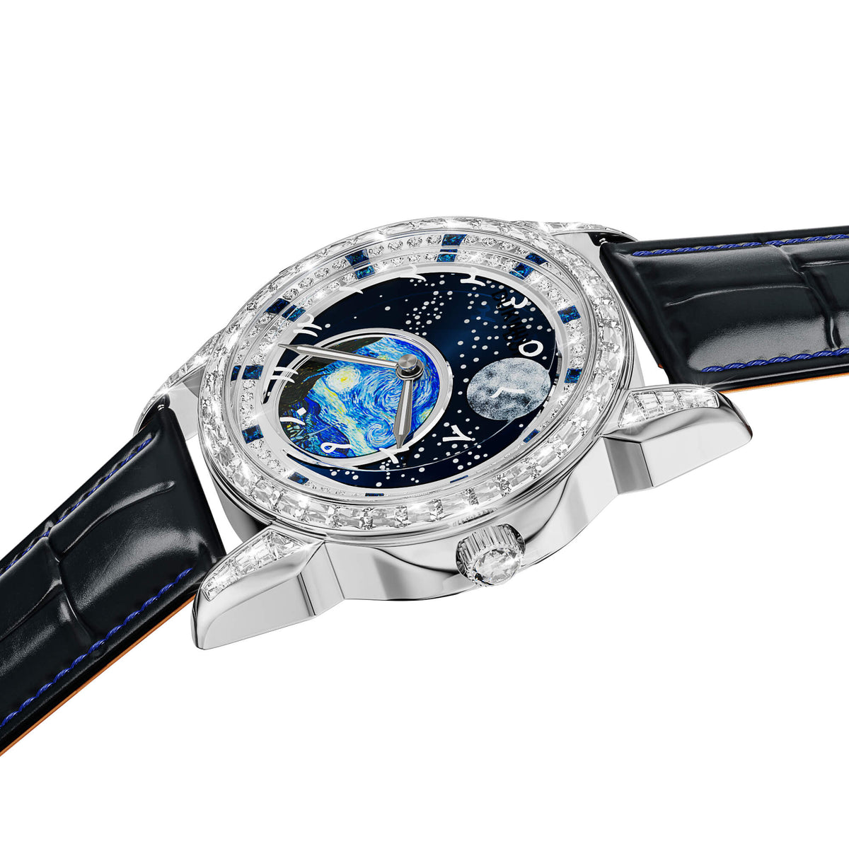 Astral Vortex - Automatic Mechanical Watch for Men l Nebula Moonphase Dial l Bonus Precision Winder Included