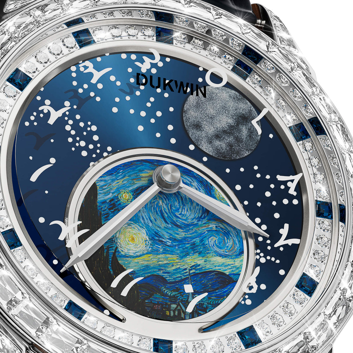 Astral Vortex - Automatic Mechanical Watch for Men l Nebula Moonphase Dial l Bonus Precision Winder Included