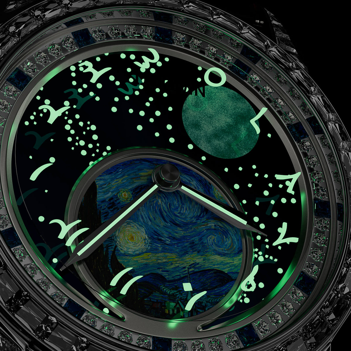 Astral Vortex - Automatic Mechanical Watch for Men l Nebula Moonphase Dial l Bonus Precision Winder Included