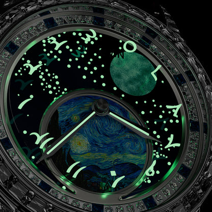 Astral Vortex - Automatic Mechanical Watch for Men l Nebula Moonphase Dial l Bonus Precision Winder Included