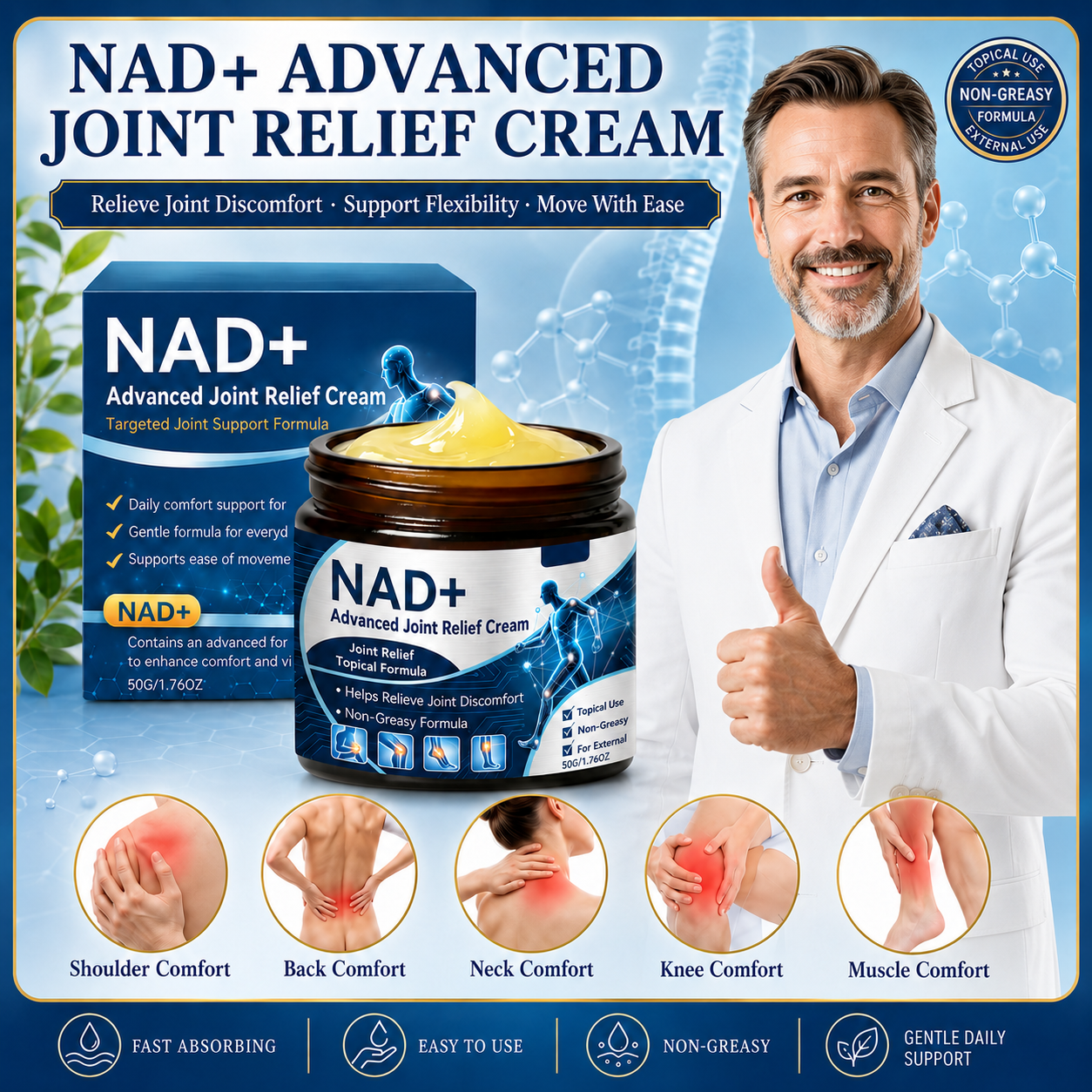 NAD+ Advanced Anti-Aging Joint Relief Cream