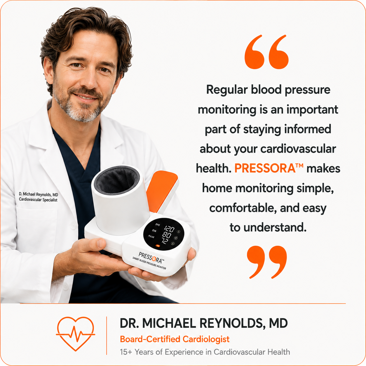 Pressora - Arm Tube Smart Blood Pressure Monitor Device