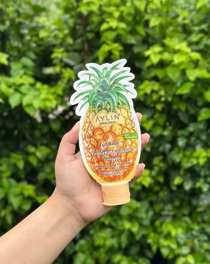 Aylin Organic Full Body Brightening Cream with Pineapple Extract - 100mle