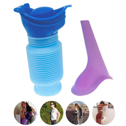 Portable Urinal Bucket for Travel & Camping - Reusable 750ml Emergency Set