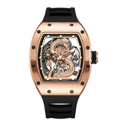 DRAGON RS-915 Premium Luxury Men’s Watch | MEGIR 9190-15 Skeleton Automatic Mechanical | Elegant & Stylish Timepiece