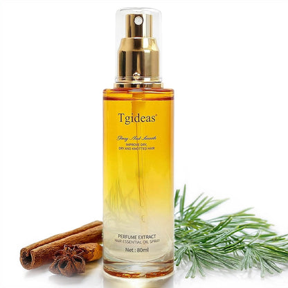 Tgideas Hair Oil Spray - Leave-in Hair Conditioning Oil with Jojoba Oil and Shea Butter -Clear Hair Oil Spray - For Dry Hair, Curly Hair, Detangling, Styling and Moisturizing- for Women & Men 200ml