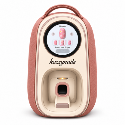 Intelligent 3D Nail Painting Machine, Portable Digital Mobile Nail Art Printer, Support WiFi/DIY, Professional Nails Art Equipment for Beauty & Personal Care for Girls' Home Nails,Rosegold