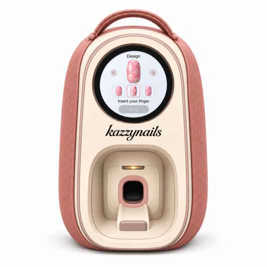 Intelligent 3D Nail Painting Machine, Portable Digital Mobile Nail Art Printer, Support WiFi/DIY, Professional Nails Art Equipment for Beauty & Personal Care for Girls' Home Nails,Rosegold