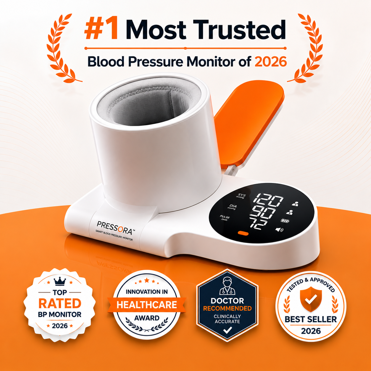 Pressora - Arm Tube Smart Blood Pressure Monitor Device