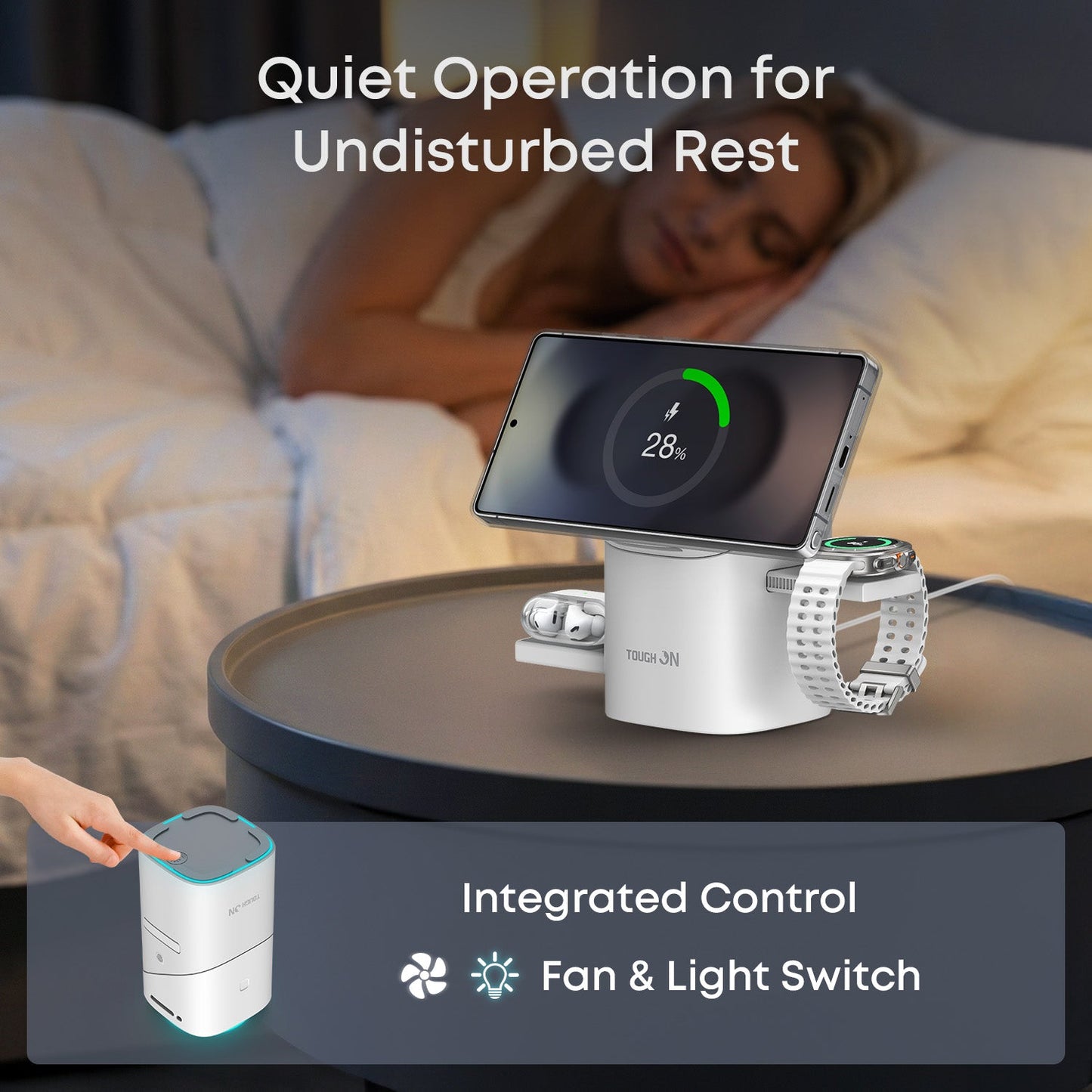Tough On MagPro Qi2 25W 3-in-1 Wireless Charger