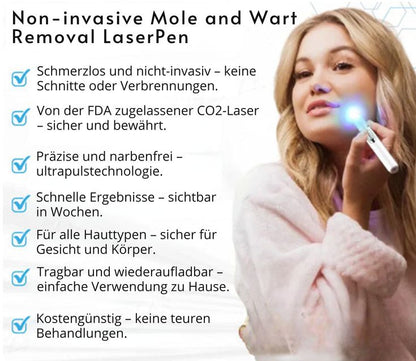 CO₂ Laser Pen for skin blemishes - removing warts & moles