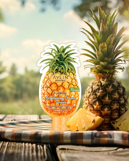 Aylin Organic Full Body Brightening Cream with Pineapple Extract - 100mle