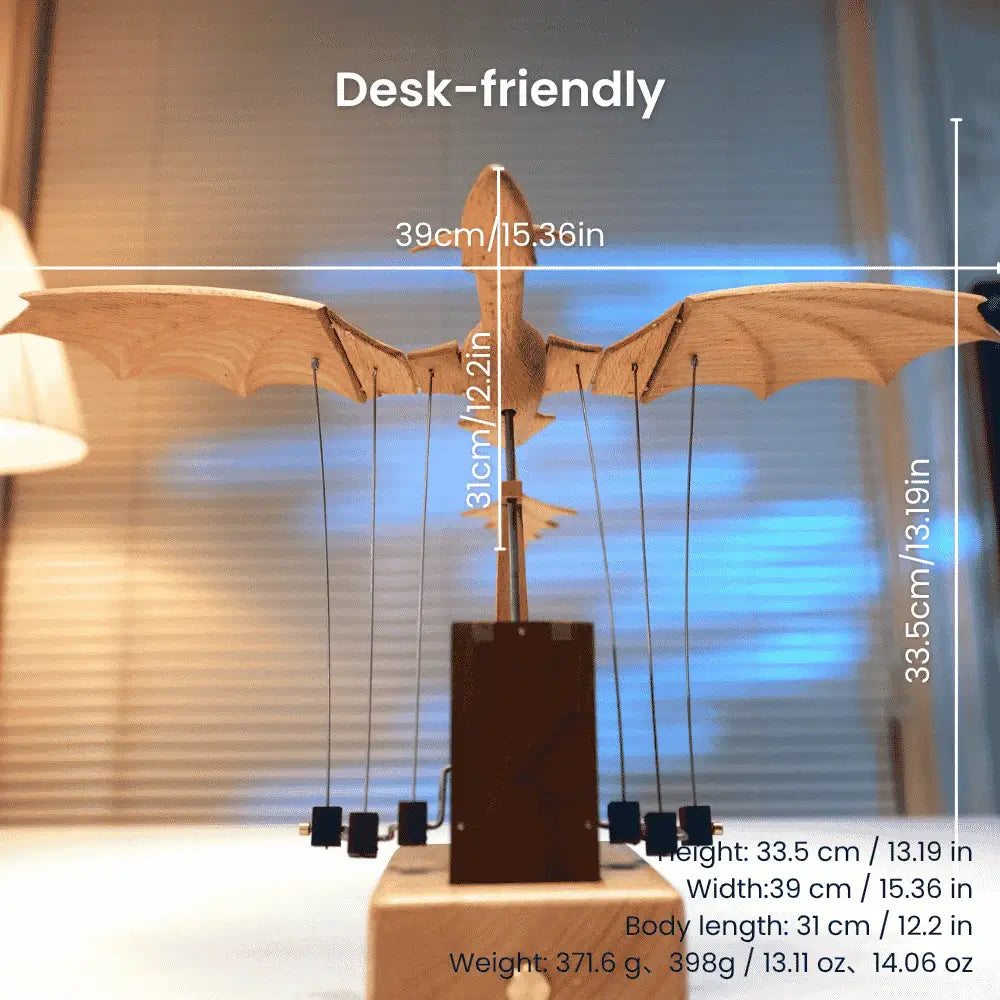 WarmFunDecor Handcrafted Wooden Dragon Automaton