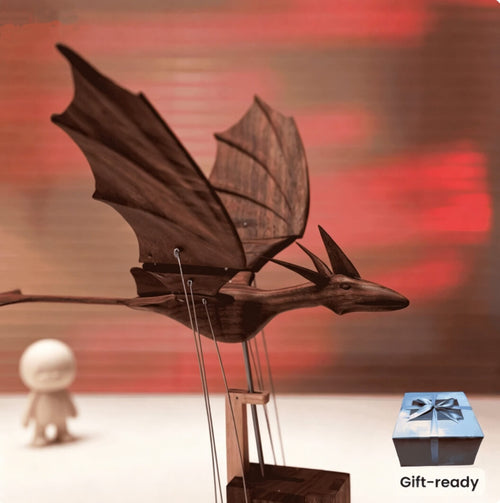 WarmFunDecor Handcrafted Wooden Dragon Automaton