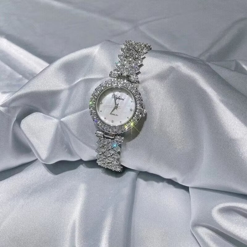 🔥5A Cubic Zircon Watch | Ladies Quartz Diamond Wristwatch Luxury Rose Gold Watch Women Fashion Elegant Bracelet watches