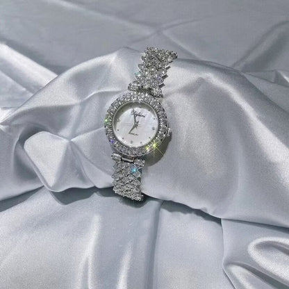 🔥5A Cubic Zircon Watch | Ladies Quartz Diamond Wristwatch Luxury Rose Gold Watch Women Fashion Elegant Bracelet watches
