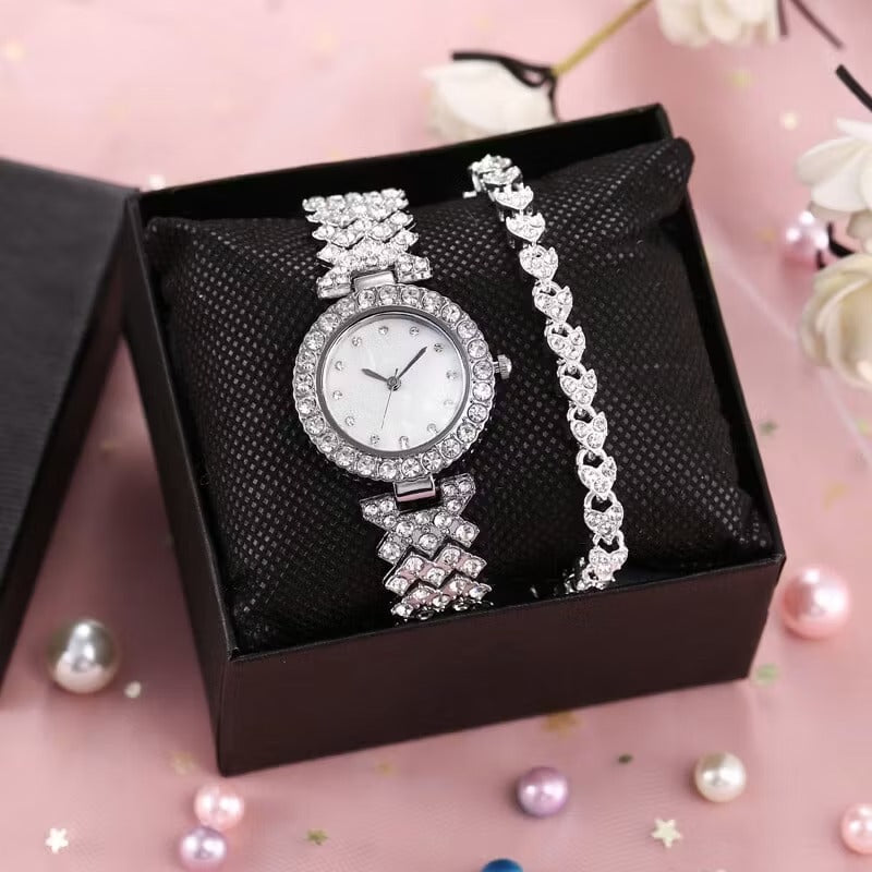 🔥5A Cubic Zircon Watch | Ladies Quartz Diamond Wristwatch Luxury Rose Gold Watch Women Fashion Elegant Bracelet watches