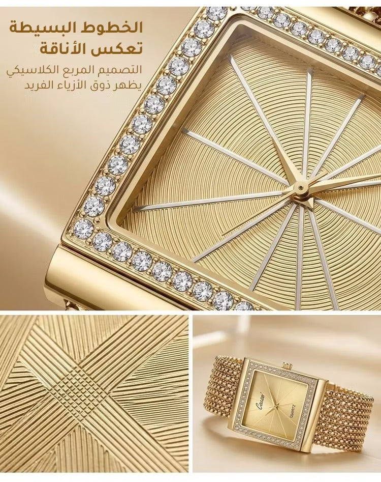 💎 Luxury Women’s Rhinestone Chain Watch ✨ | ساعة نسائية فاخرة بتصميم ساحر ⌚🌟