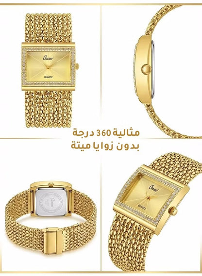 💎 Luxury Women’s Rhinestone Chain Watch ✨ | ساعة نسائية فاخرة بتصميم ساحر ⌚🌟